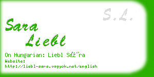 sara liebl business card